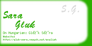 sara gluk business card